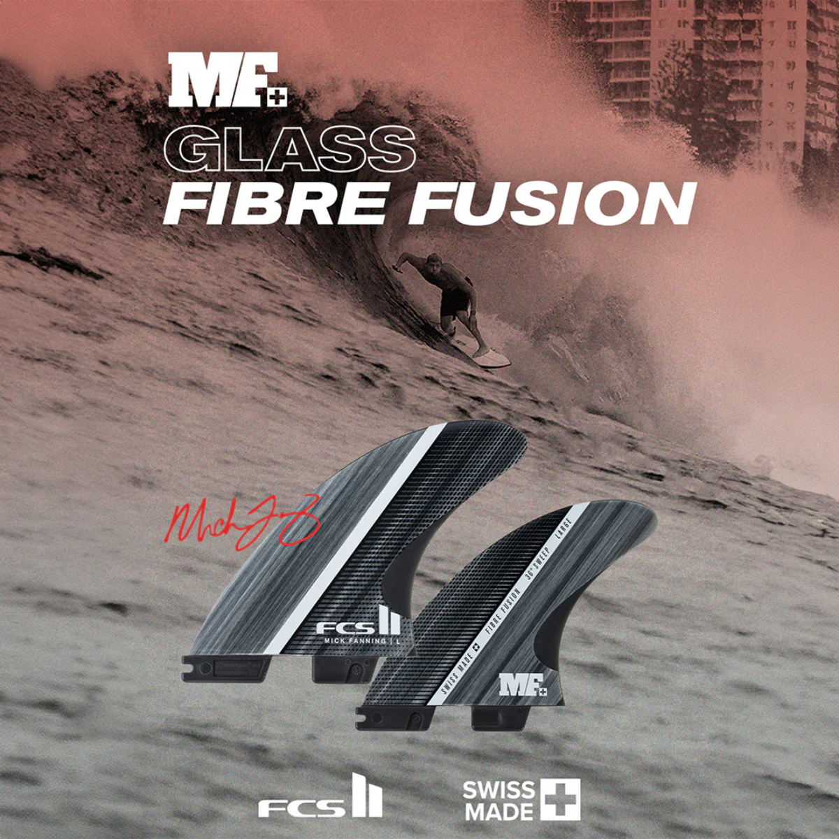 FCS II Mick Fanning Glass Fibre Fusion Tri Fin Set