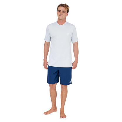 Men's 24/7 Hybrid UV Short Sleeve Rash Vest Tee - Overcast