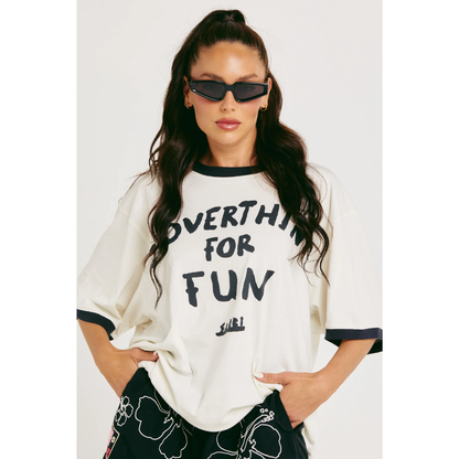 Sabbi the Very Oversized Overthinker Tee - Marshmallow
