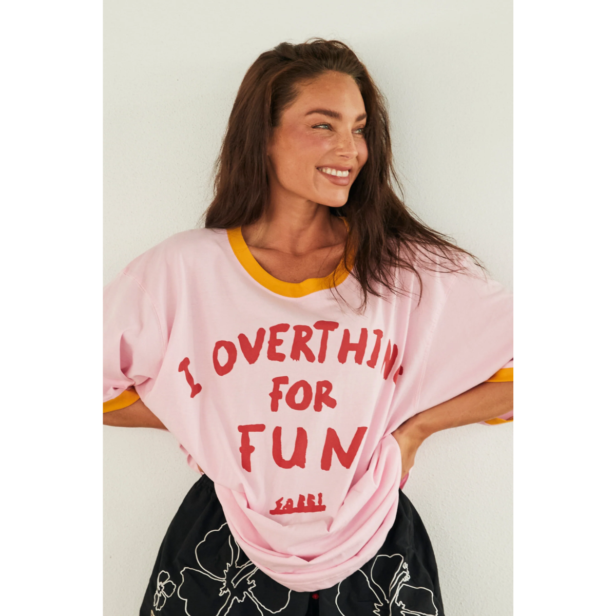Sabbi the Very Oversized Overthinker Tee - Pink