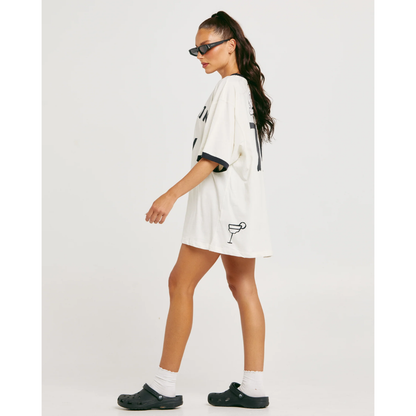 Sabbi the Very Oversized Overthinker Tee - Marshmallow