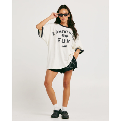 Sabbi the Very Oversized Overthinker Tee - Marshmallow