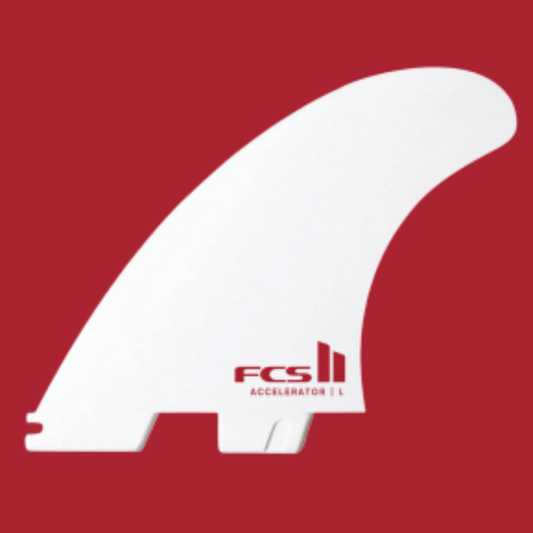 FCS II White Edition Accelerator Tri Fin Set