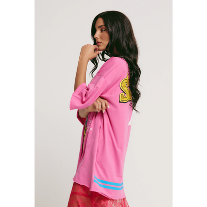 Sabbi The Very Oversized Life Is Short Tee - Pink