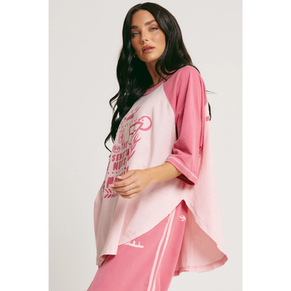 Sabbi The Raglan Margie Tee Pink