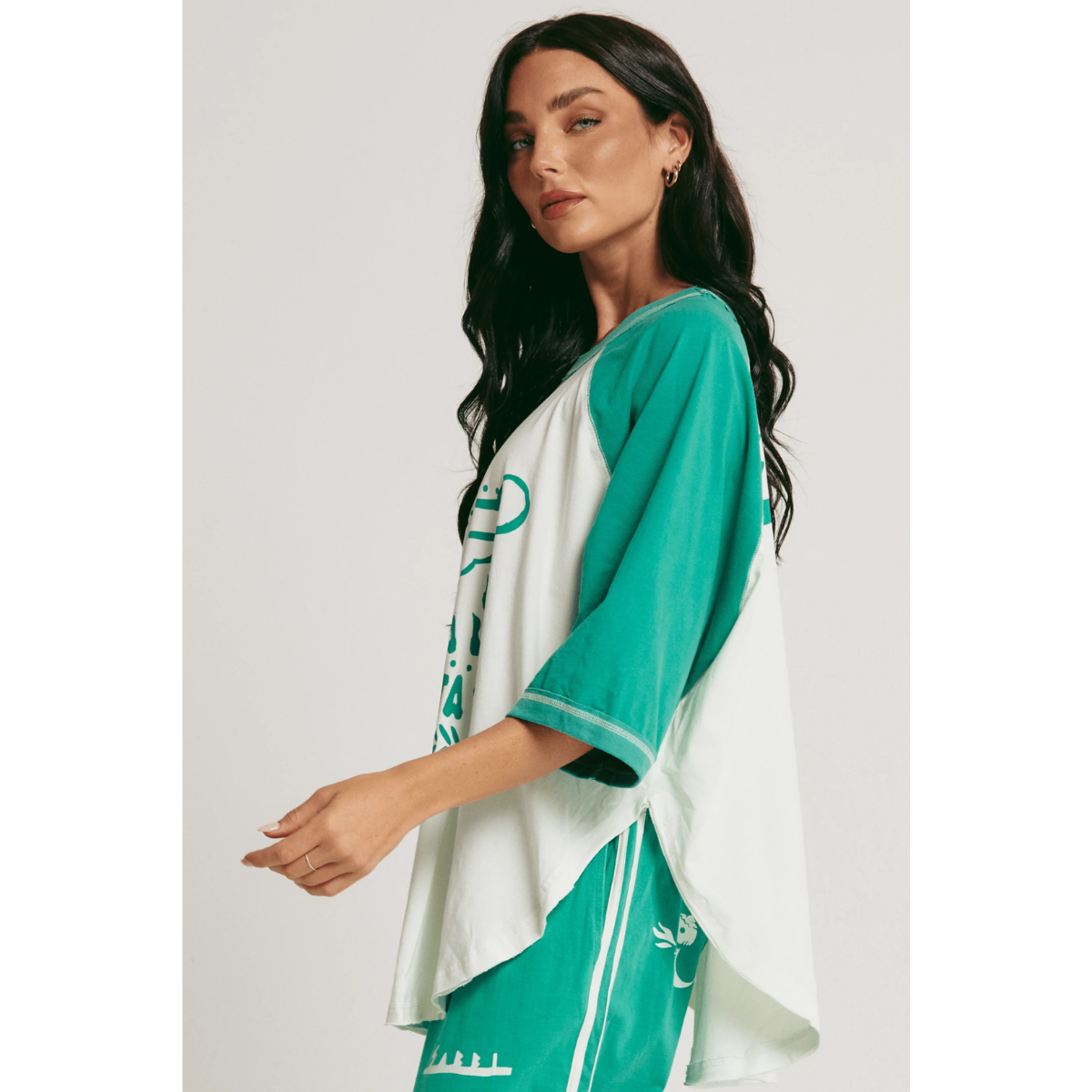 Sabbi The Raglan Margie Tee Green