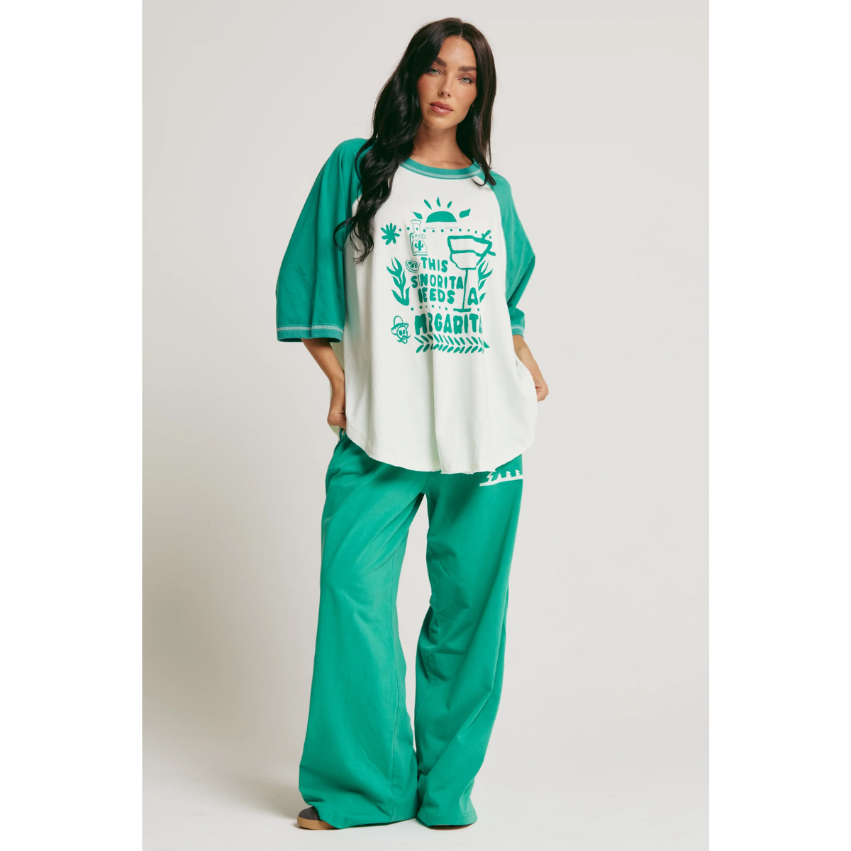 Sabbi The Raglan Margie Tee Green