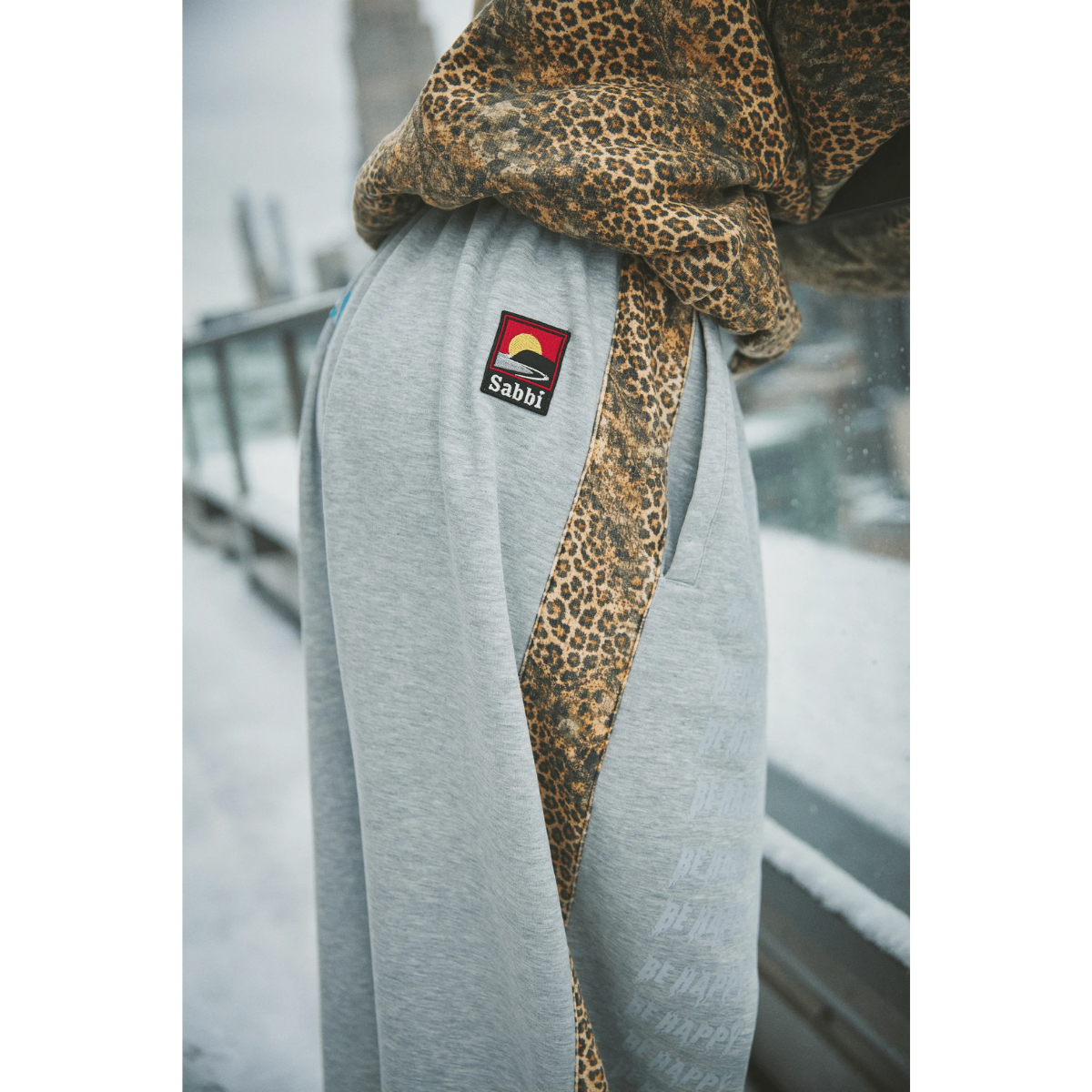 Sabbi The Be Happy Wide Leg Sweat Pants – Leopard