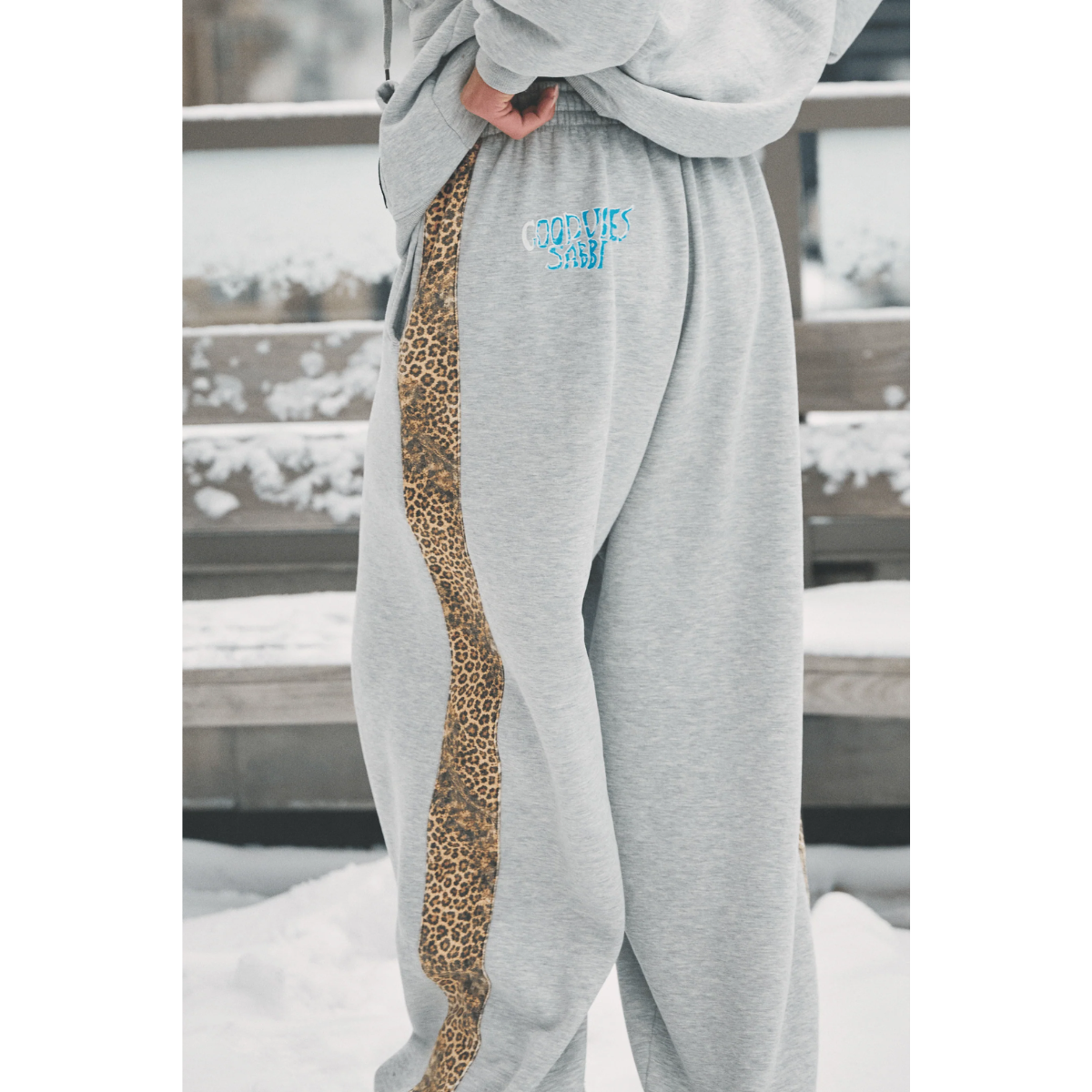 Sabbi The Be Happy Wide Leg Sweat Pants – Leopard