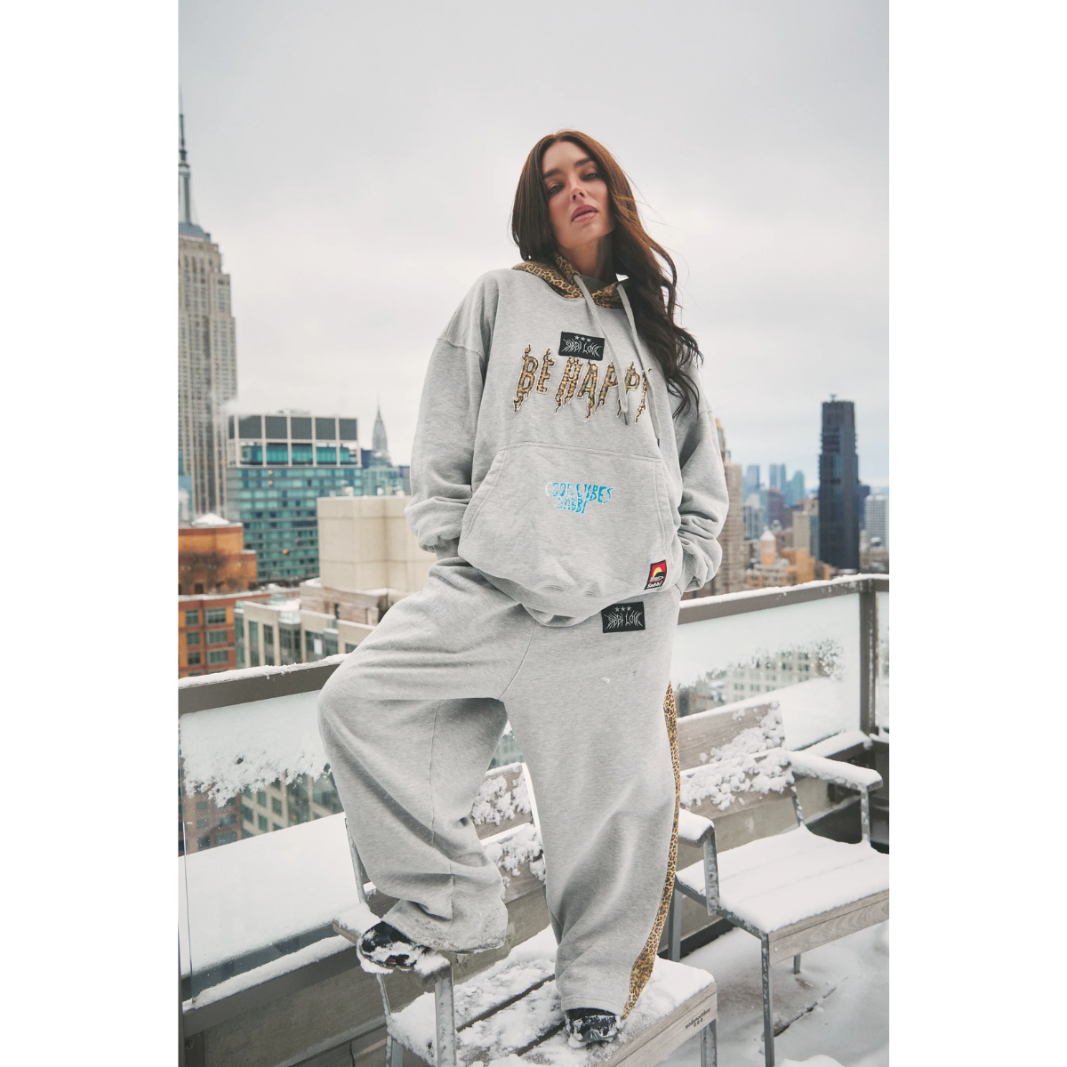 Sabbi The Be Happy Leopard Hoodie