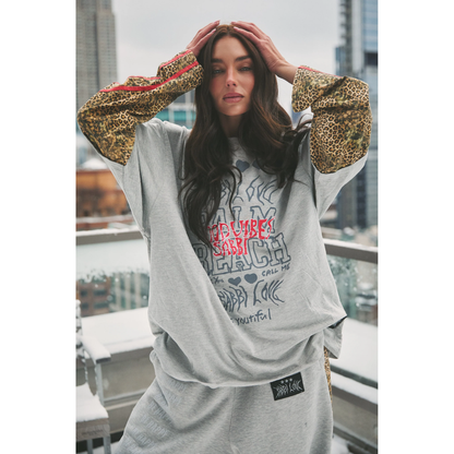 Sabbi The Be Happy Leopard Long Sleeve Tee