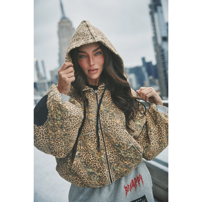 Sabbi The Be Happy Leopard Padded Bomber