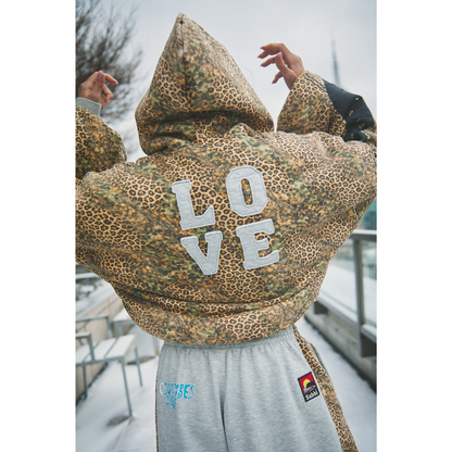 Sabbi The Be Happy Leopard Padded Bomber