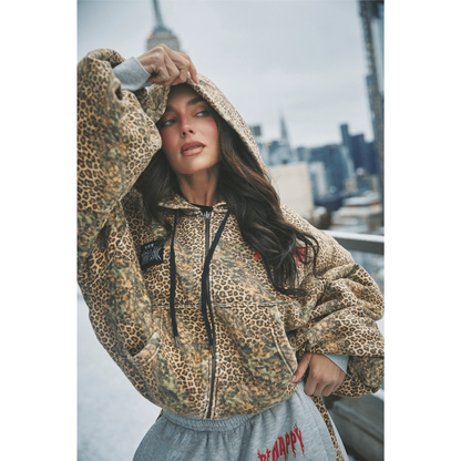 Sabbi The Be Happy Leopard Padded Bomber