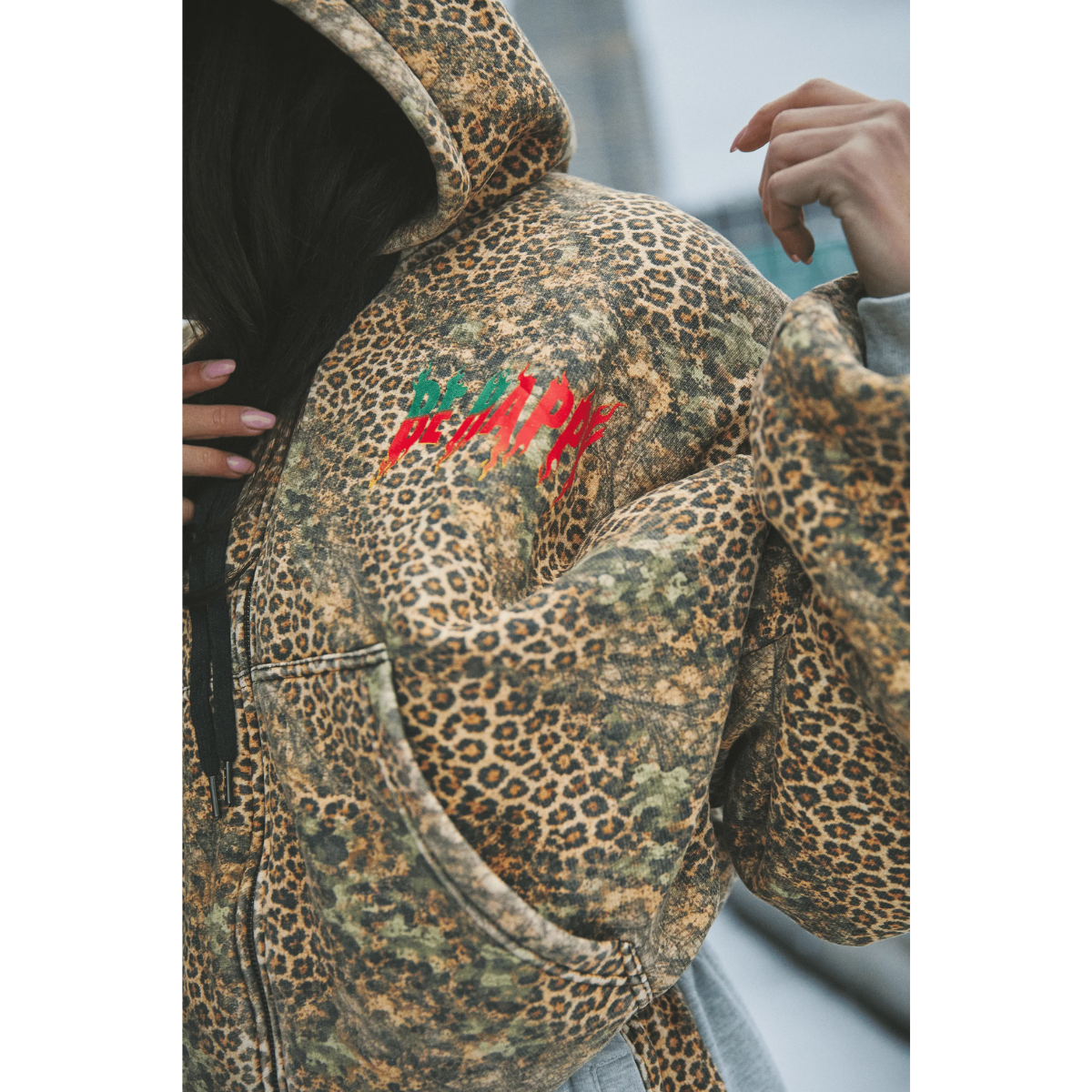 Sabbi The Be Happy Leopard Padded Bomber