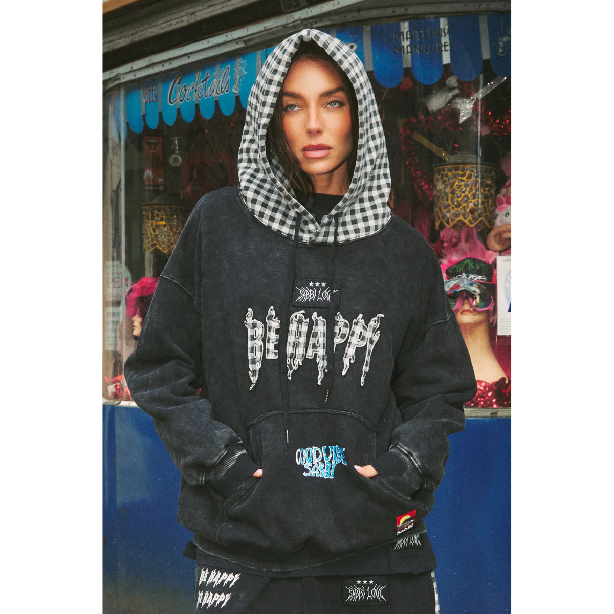 Sabbi The Be Happy Gingham Hoodie