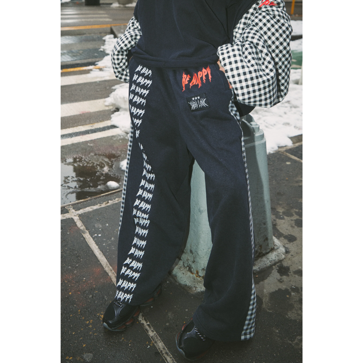 Sabbi The Be Happy Wide Leg Sweat Pants – Gingham