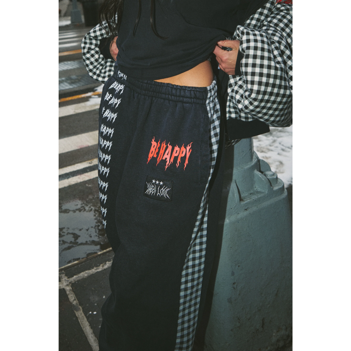 Sabbi The Be Happy Wide Leg Sweat Pants – Gingham