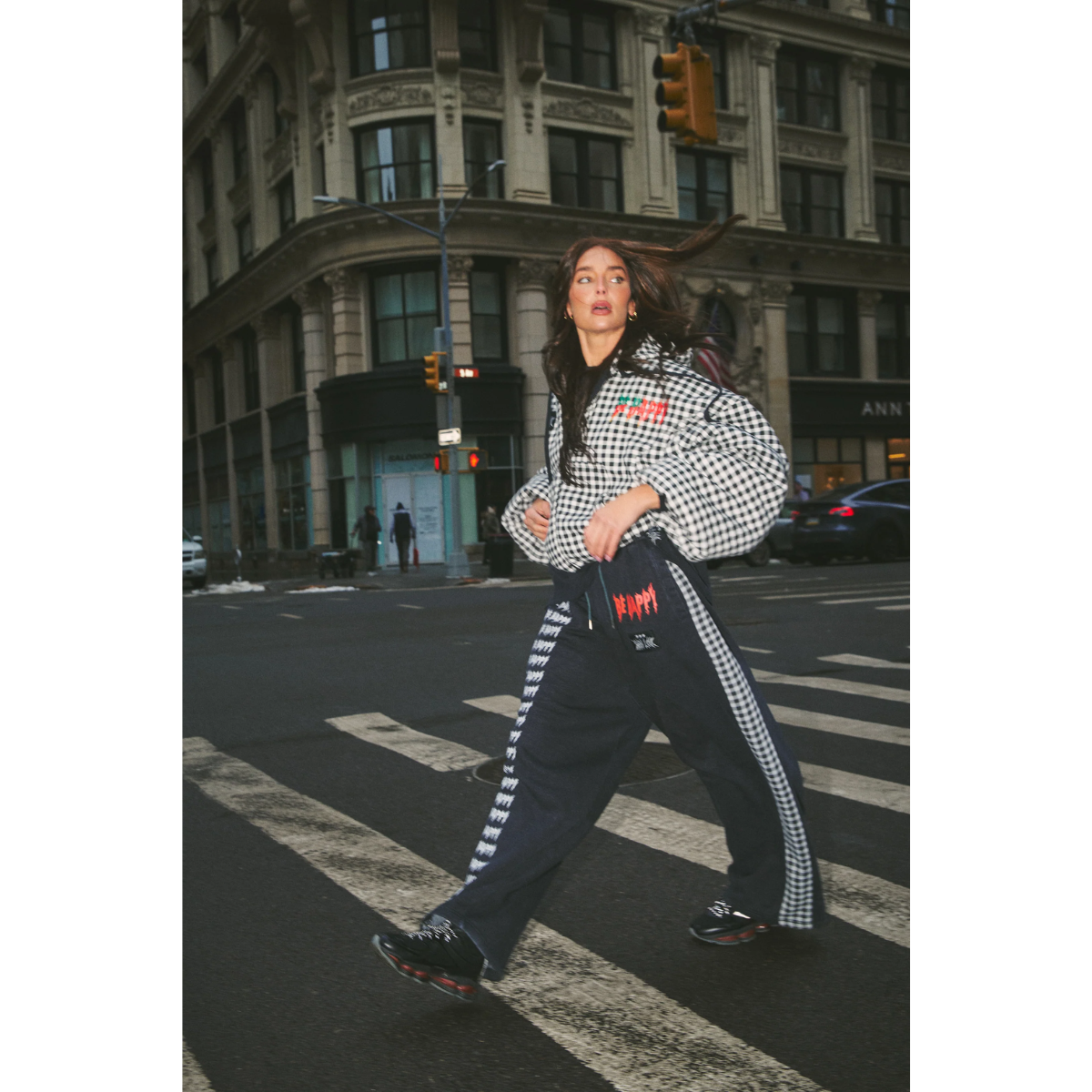 Sabbi The Be Happy Wide Leg Sweat Pants – Gingham