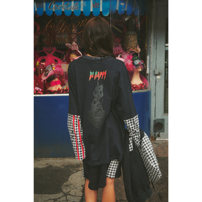 Sabbi The Be Happy Gingham Long Sleeve Tee