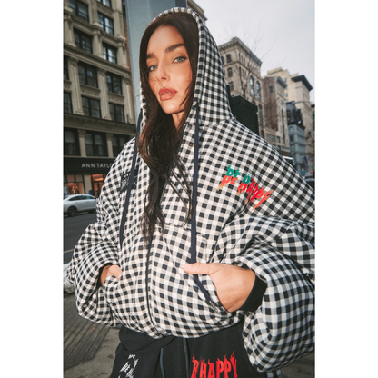 Sabbi The Be Happy Gingham Padded Bomber