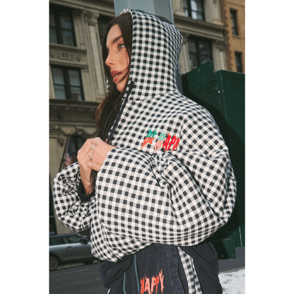 Sabbi The Be Happy Gingham Padded Bomber