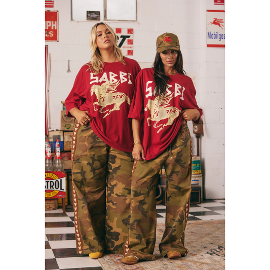 Sabbi The Very Oversized Rhinestone Tee - Red