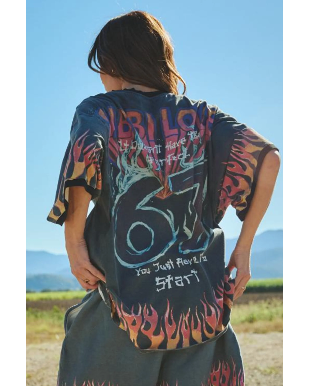 The Very Oversized Flaming Prism Tee - Black - Pre-Order. Orders sent out Tuesday 9th June