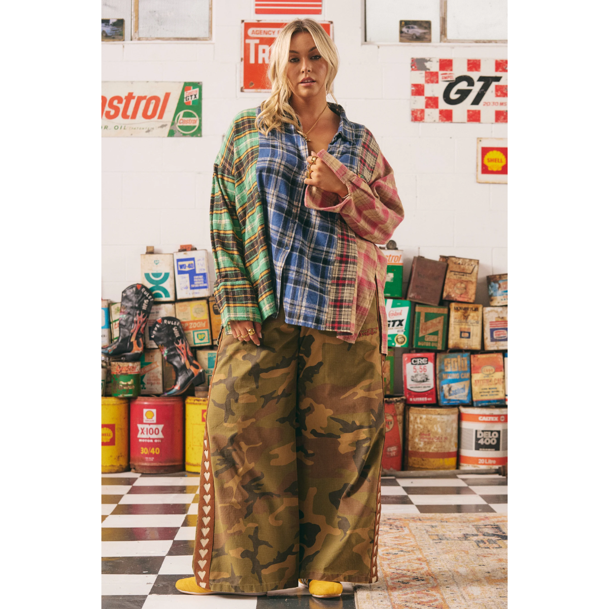 Sabbi You Are Enough Flannel Shirt - Multi Colour