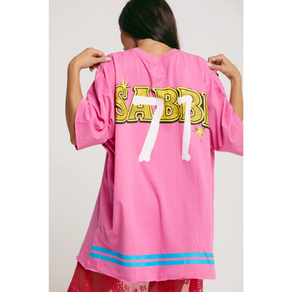 Sabbi The Very Oversized Life Is Short Tee - Pink