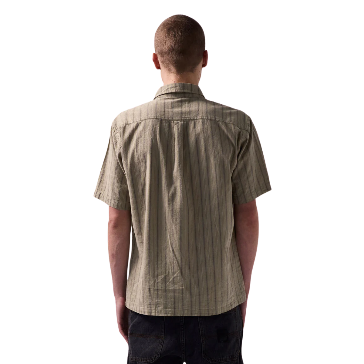 Former Reynolds Striped Short Sleeve Shirt - Moss