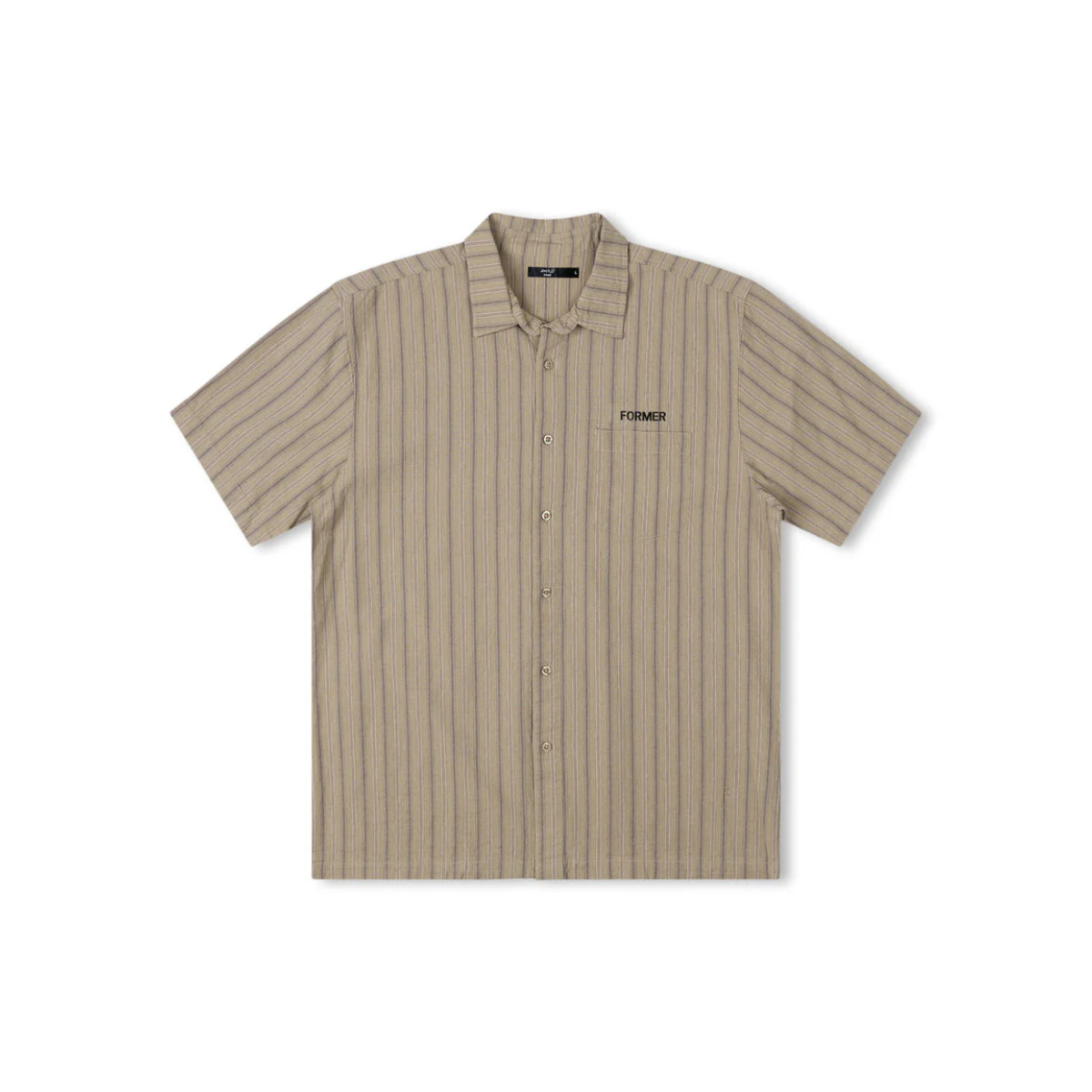 Former Reynolds Striped Short Sleeve Shirt - Moss