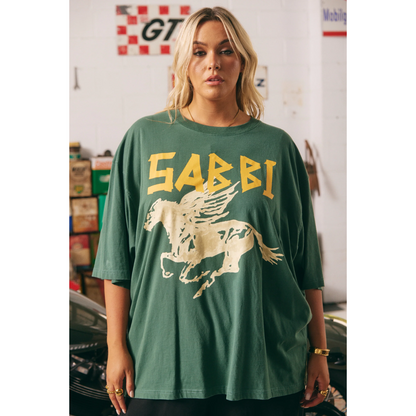 Sabbi The Very Oversized Rhinestone Tee - Green