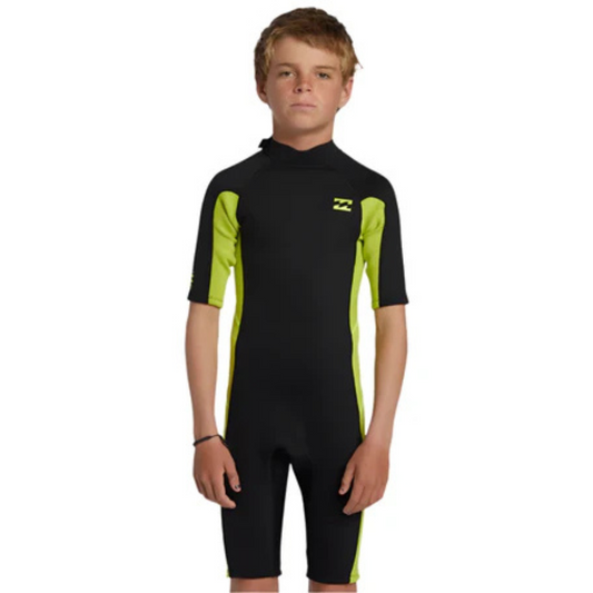 Billabong 2/2mm Foil Back Zip Short Sleeve Boys Springsuit