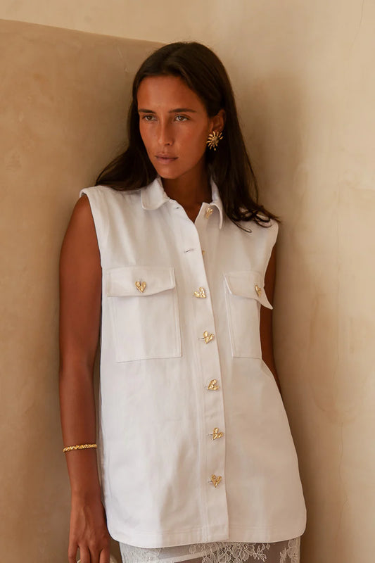 Palm Collective Bobo Womens Denim Vest