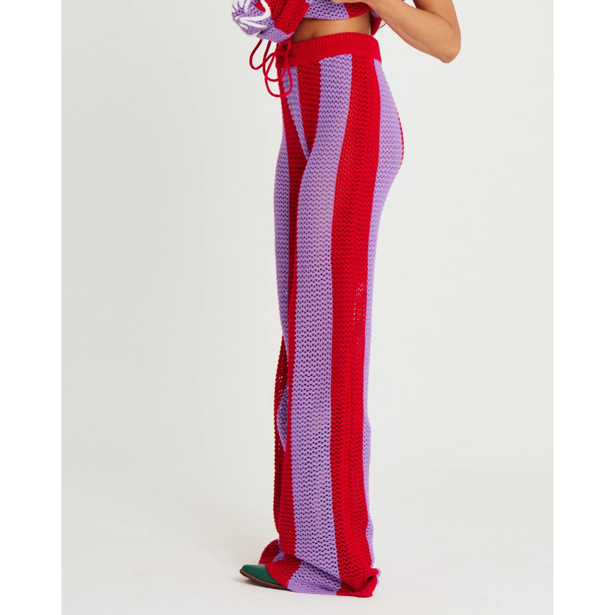 Sabbi The Knit Stripe Beach Pant - Purple Stripe