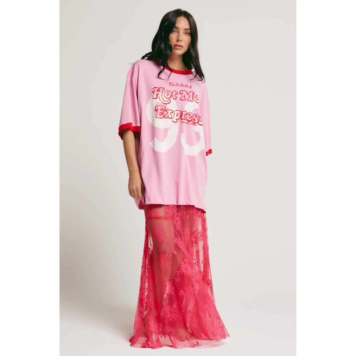 Sabbi The Very Oversized Hot Mess Express Tee - Pink