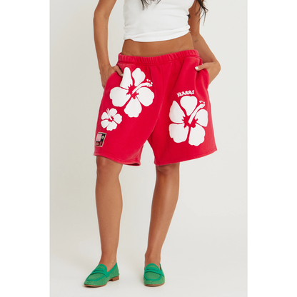 Sabbi The Happy Hibiscus Shorts - Red