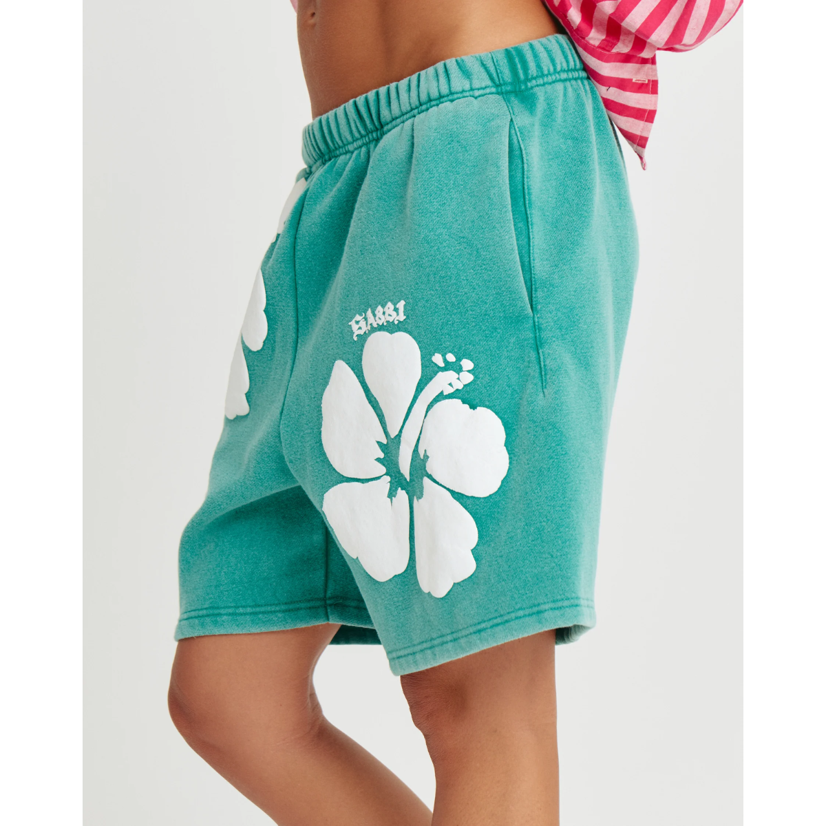 Sabbi The Happy Hibiscus Shorts - Green