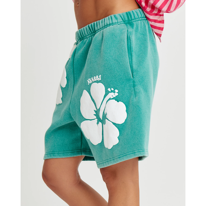 Sabbi The Happy Hibiscus Shorts - Green