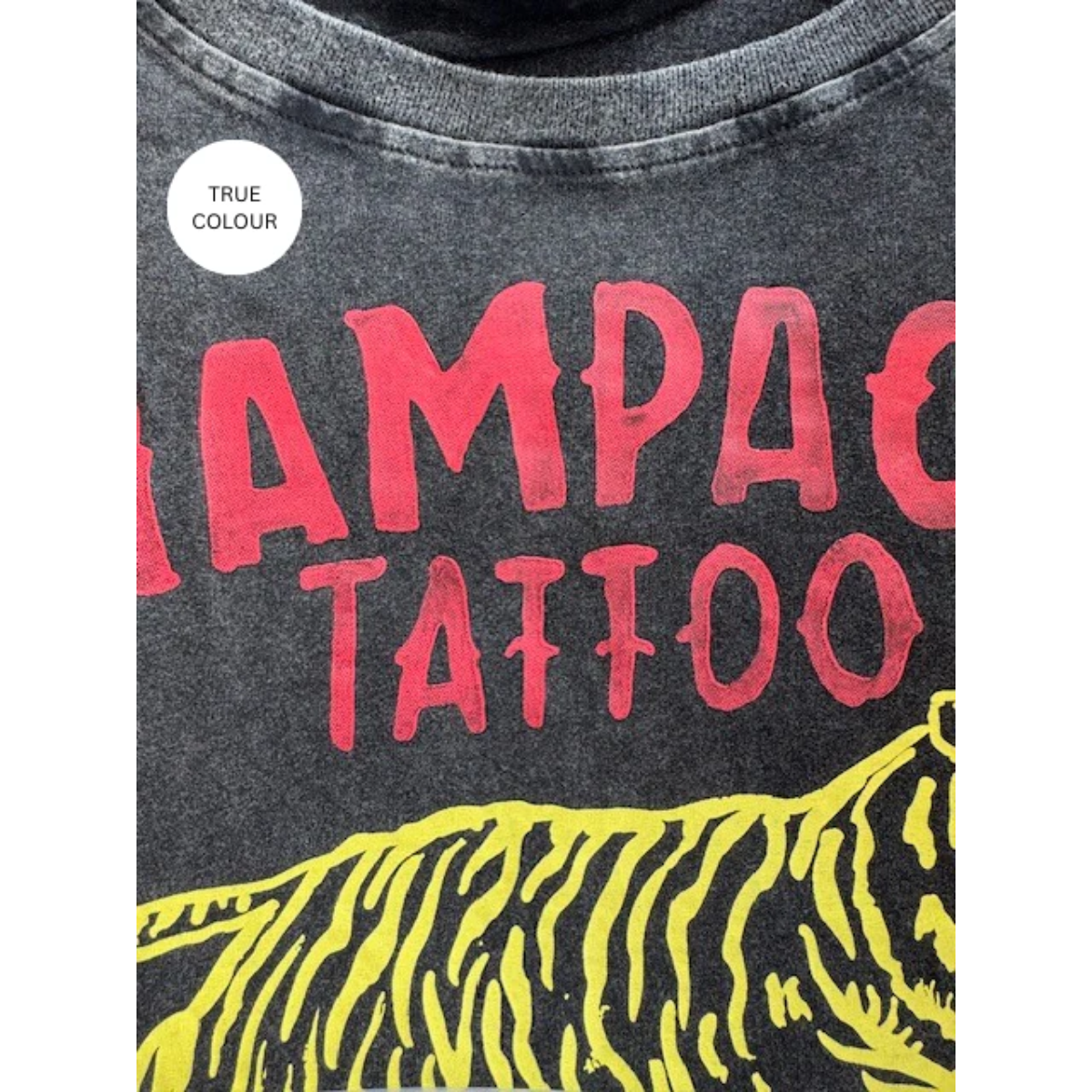 Sabbi The Oversized Champagne Tattoo Tee - Black