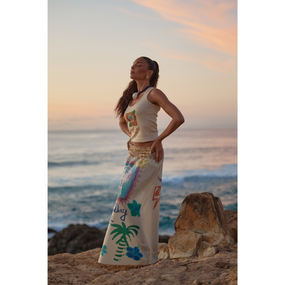Sabbi The Seas The Day Maxi Skirt - Cream - LAUNCHING 14TH JANUARY 14TH 8PM