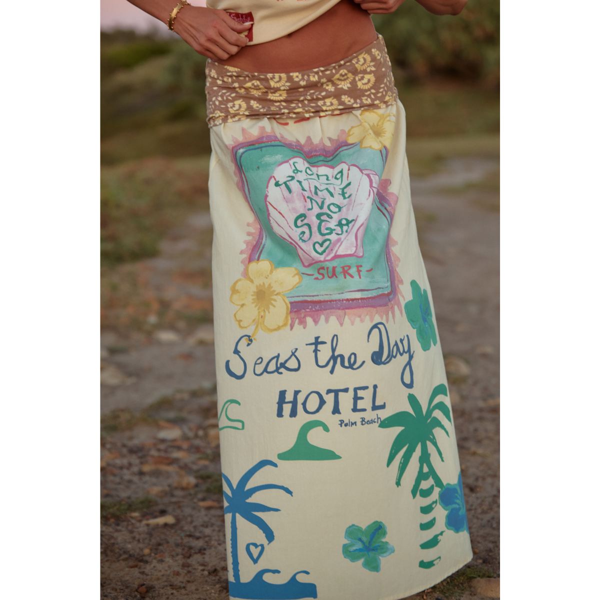 Sabbi The Seas The Day Maxi Skirt - Cream - LAUNCHING 14TH JANUARY 14TH 8PM