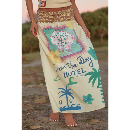 Sabbi The Seas The Day Maxi Skirt - Cream - LAUNCHING 14TH JANUARY 14TH 8PM
