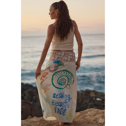 Sabbi The Seas The Day Maxi Skirt - Cream - LAUNCHING 14TH JANUARY 14TH 8PM