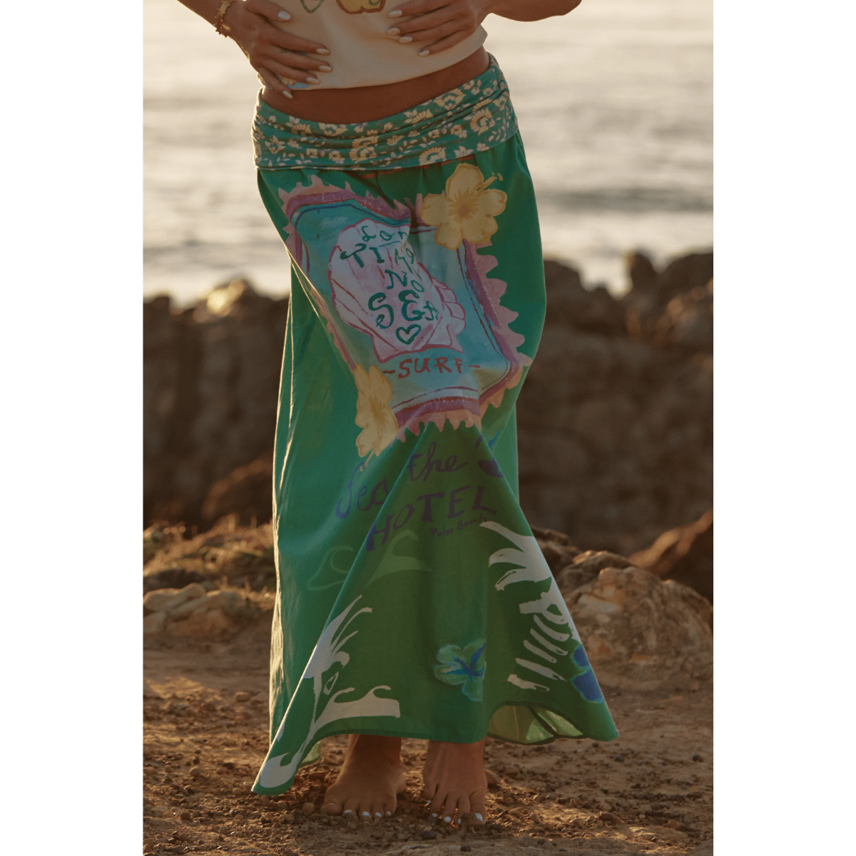 Sabbi The Seas The Day Maxi Skirt - Green - LAUNCHING 14TH JAN, 8PM AEST