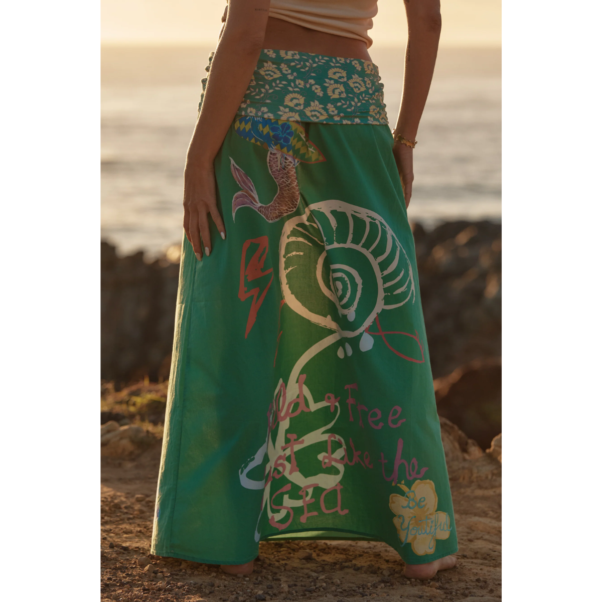 Sabbi The Seas The Day Maxi Skirt - Green - LAUNCHING 14TH JAN, 8PM AEST