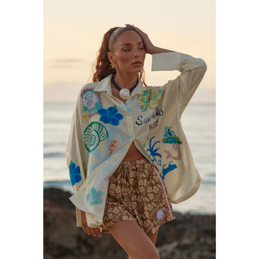 Sabbi The Don Julios Shirt - Seas The Day - Cream - LAUNCHING 14TH JAN, 8PM AEST