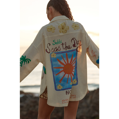 Sabbi The Don Julios Shirt - Seas The Day - Cream - LAUNCHING 14TH JAN, 8PM AEST