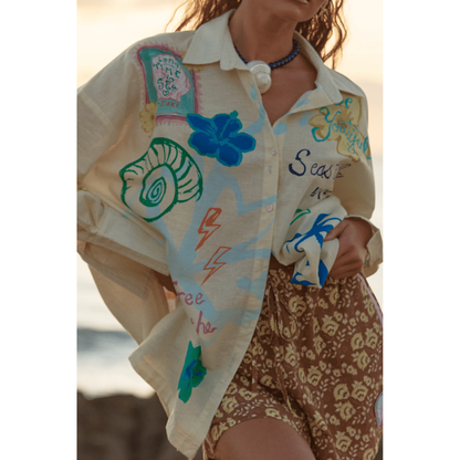 Sabbi The Don Julios Shirt - Seas The Day - Cream - LAUNCHING 14TH JAN, 8PM AEST